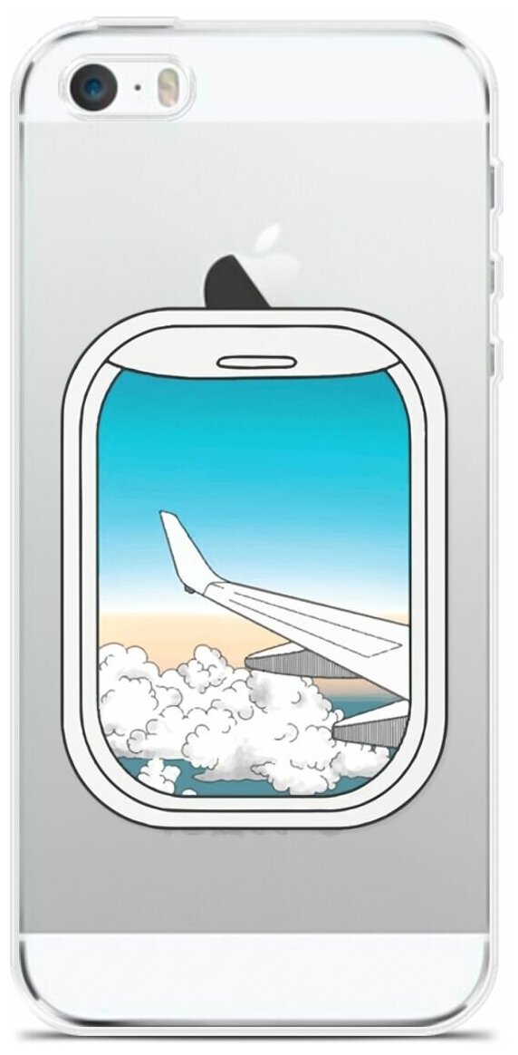 Силиконовый чехол на Apple iPhone 5/5s/SE Окно / для Эпл Айфон 5/5C/CE