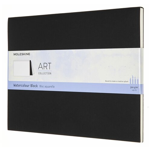 Блокнот для акварели Moleskine ART WATERCOLOR ARTWBL4 XLarge 190х250мм 20л нелинованный мягкая обложка черный блокнот art watercolor 20 листов нелинованный 23 х 31 см черный