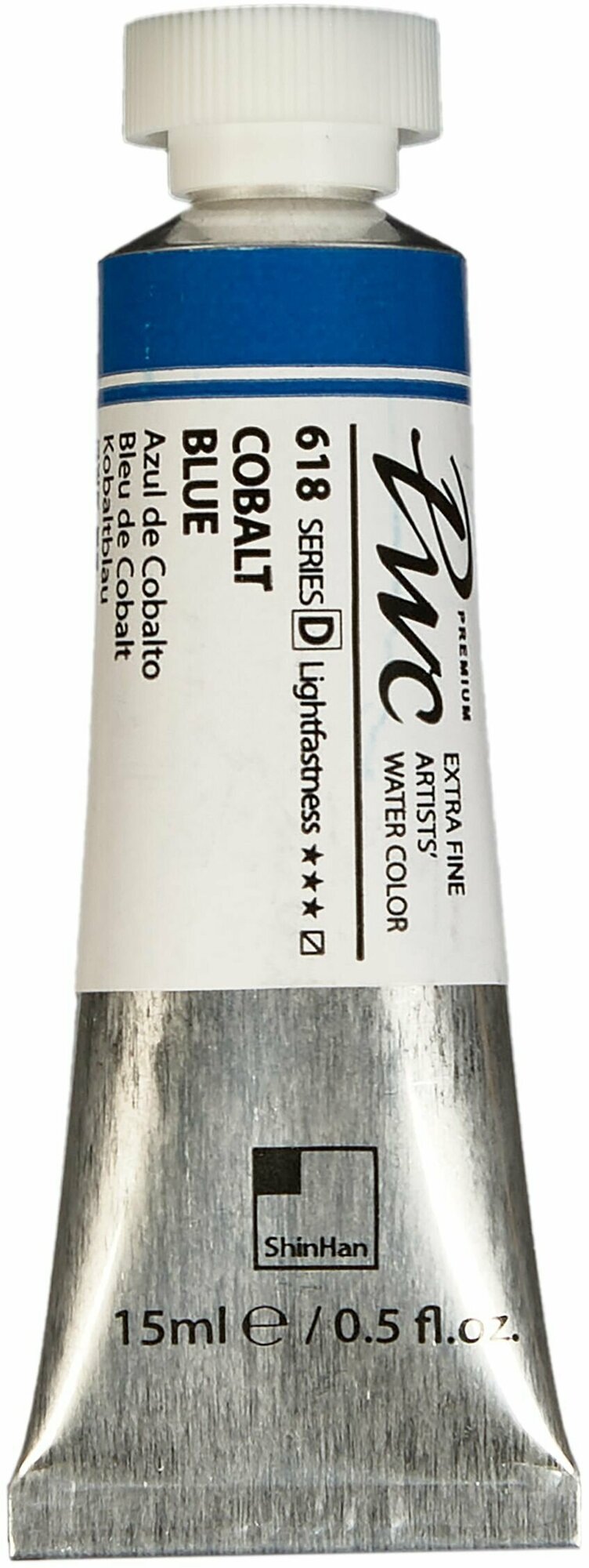 фото ShinHan Korea Акварельная краска "Pwc" 618 синий кобальт 15 мл