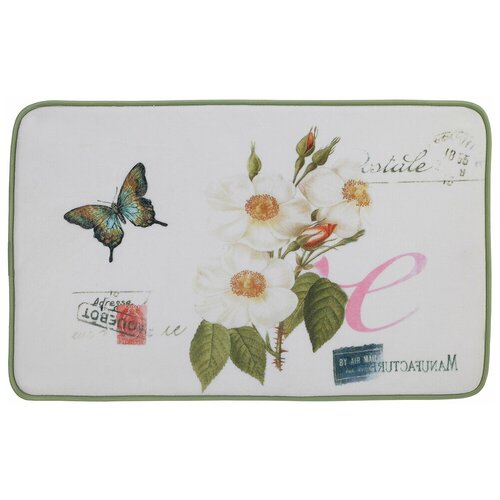 Коврик для ванной Botanical Diary 53х86 см, материал полиэстер, Creative Bath, R1248MULT