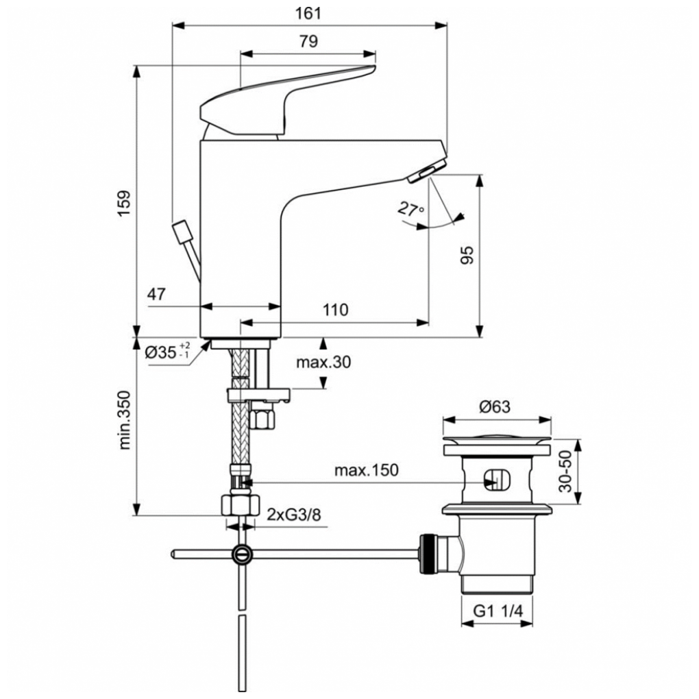 Смеситель для раковины Ideal Standard - фото №5