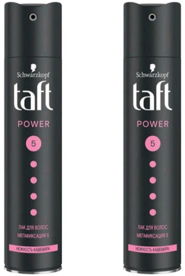 Лак для волос Taft Power Мягкость кашемира, для сухих и поврежденных волос, мегафиксация 5, 225 мл 2 шт.