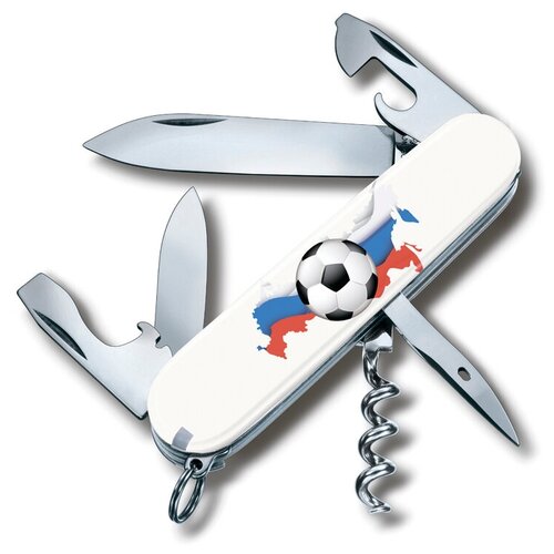 фото Нож складной victorinox spartan российский футбол, 91 мм, 12 функций, белый 1.3603 soccer i