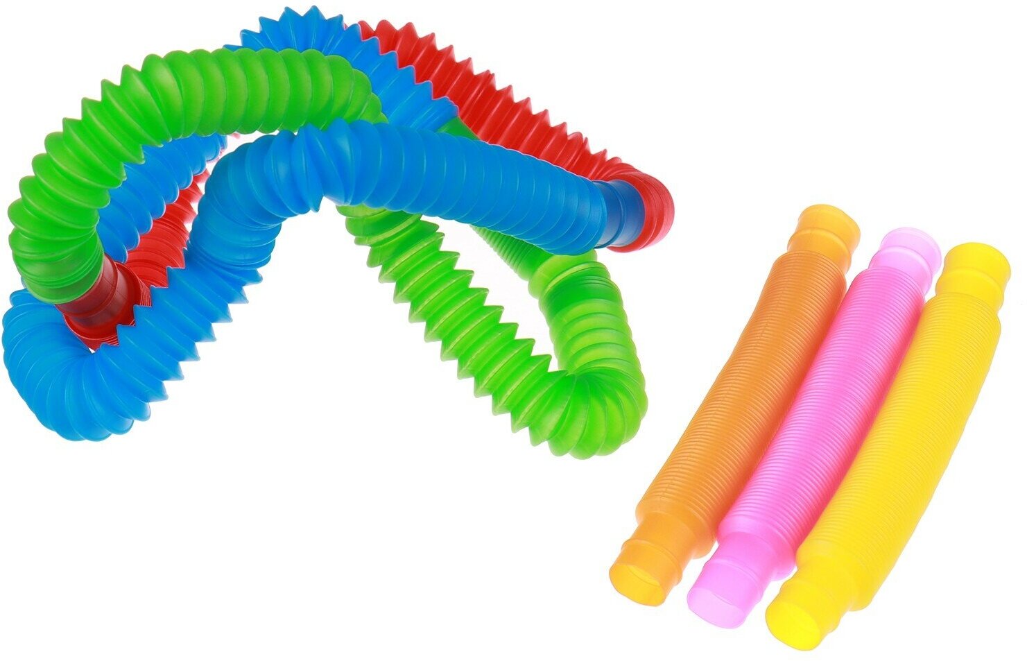 Игрушка антистресс Pop Tubes, набор 6 штук, цвета микс