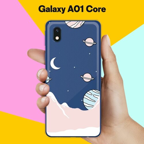 Силиконовый чехол Горы и планеты на Samsung Galaxy A01 Core силиконовый чехол горы и планеты на samsung galaxy s20