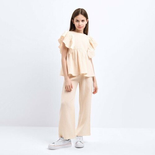 Комплект одежды Minaku, размер 146, бежевый комплект одежды minaku размер 146 серый бежевый