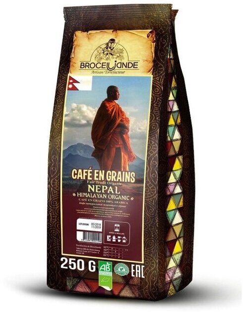 Broceliande Кофе в зернах Broceliande Nepal Himalayan Organic, 250 гр