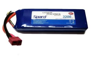 Аккумулятор Li-Po Spard 3200mAh, 11,1V, 25C, T‐plug