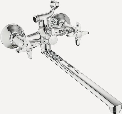 Изображение товара Смеситель на ванну Potato P22312 с длинным изливом, керамическая кран-букса, хром