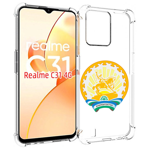 Чехол MyPads герб-башкортостан-уфа для OPPO Realme C31 задняя-панель-накладка-бампер чехол mypads герб башкортостан уфа для oppo k10 pro задняя панель накладка бампер