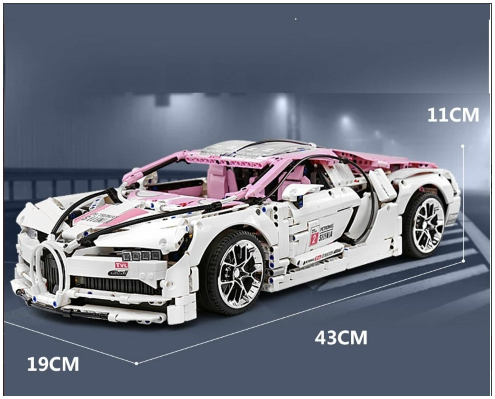 Конструктор Technology Technic 1:10 длинна 50см лимитированная коллекция Bugatti Chiron 3618 деталей