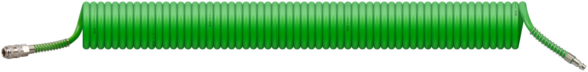Шланг полиуретановый спиральный ECO 8/12 мм 15 м с быстросъемами (AHU-1580) - фотография № 1