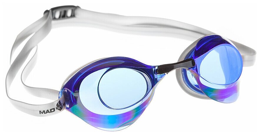 Стартовые очки для плавания Mad Wave Turbo Racer II Rainbow (синий / 03W)