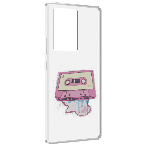 Чехол MyPads Розовая кассета для ZTE Nubia Z40 Pro задняя-панель-накладка-бампер чехол mypads розовая надпись про инст для zte nubia z40 pro задняя панель накладка бампер