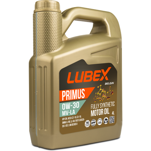 L034-1318-0404 LUBEX Синтетическое моторное масло PRIMUS MV-LA 0W-30 (4л)