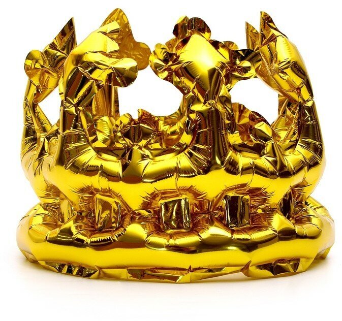 Шар фольгированный «Корона-ободок», золото