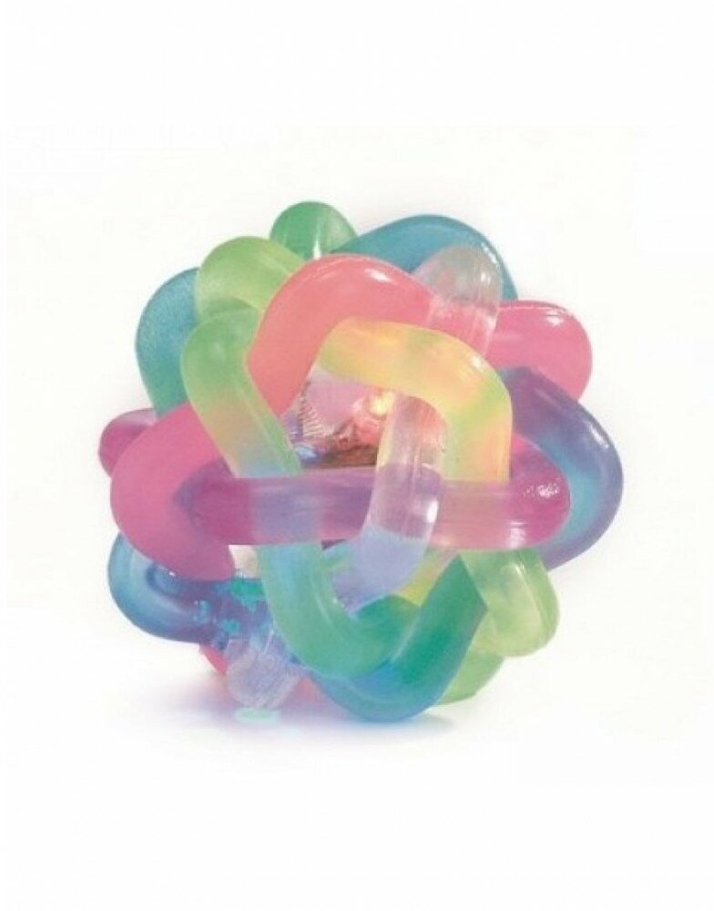 Beeztees Мячик светящийся метательная игрушка для кошек латекс разноцветный 6 см