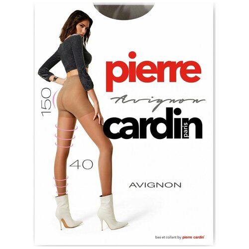 Колготки  Pierre Cardin Колготки женские Pierre Cardin черные AVIGNON 40 nero, 40 den, с ластовицей, с шортиками, черный