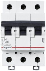 Выключатель автоматический модульный 3п C 16А 4.5кА RX3 Leg 419708