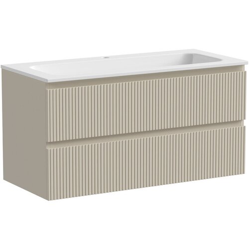 Тумба подвесная SANCOS Snob T, Beige Soft 995х445х500 + Раковина Ceramica Nova Element CN7013 мебель для ванной sancos snob t 100 см l doha soft