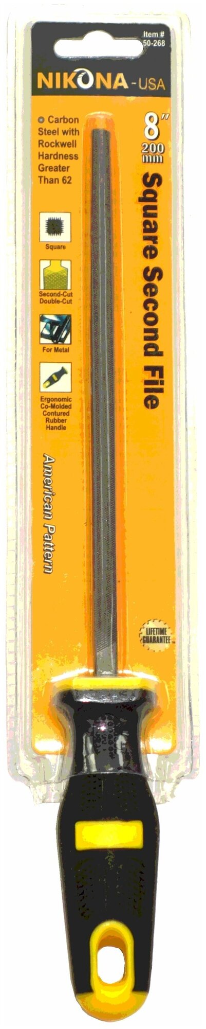Напильник NIKONA плоский с эргономичной ручкой 200мм