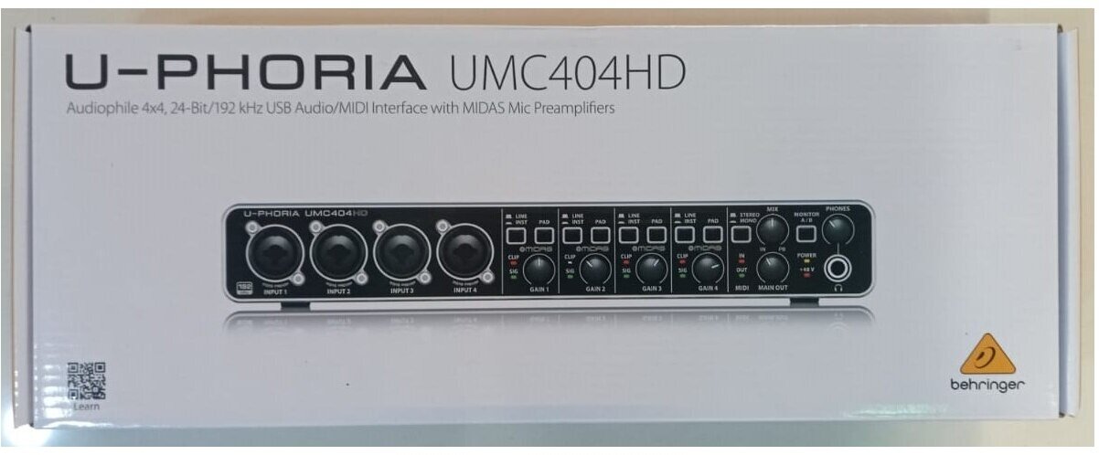 Behringer UMC404HD - Аудиоинтерфейс, USB/MIDI , 4 входа