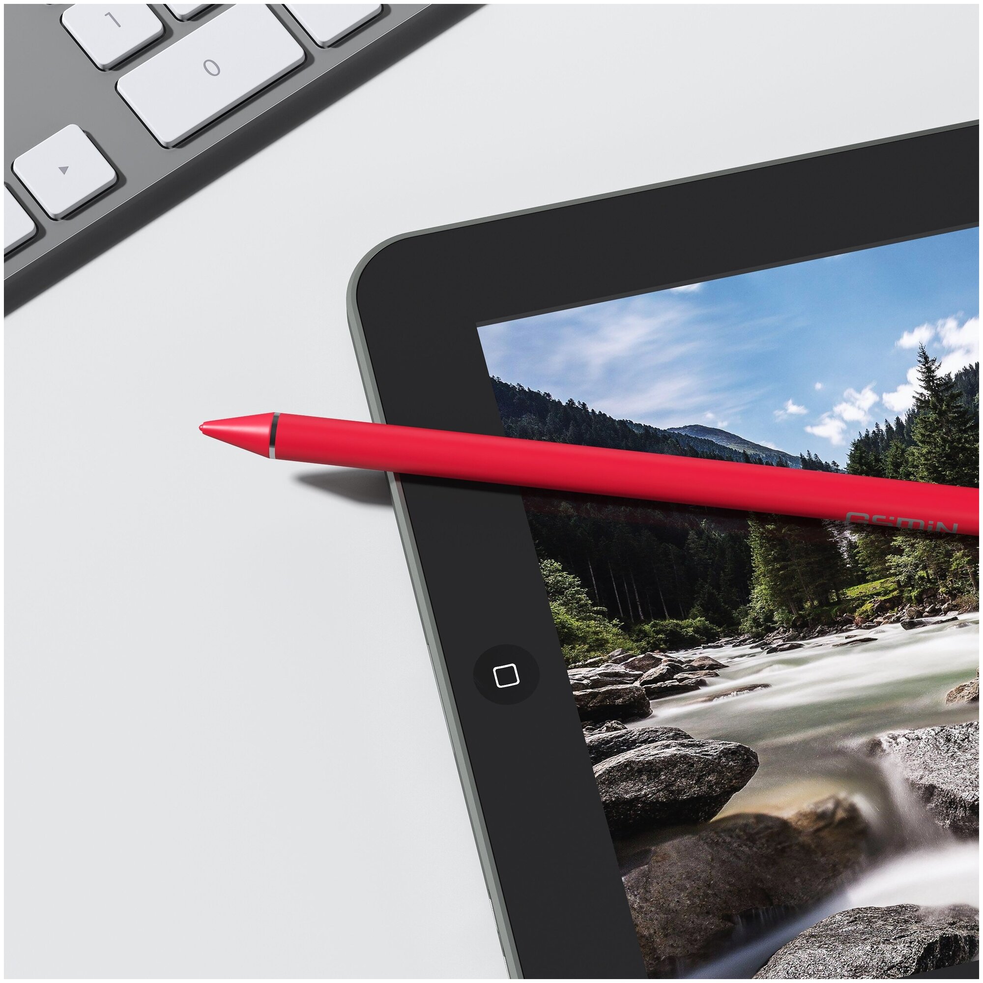 Стилус для планшетов GSMIN Active Pencil активный (Красный)