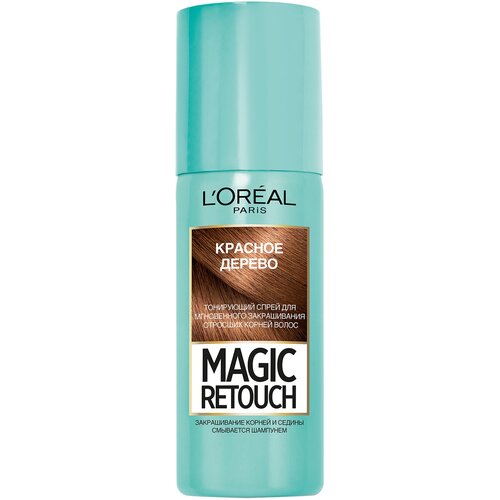 L'OREAL Спрей для корней волос Magic Retouch тонирующий, 75 мл, 6 Красное дерево