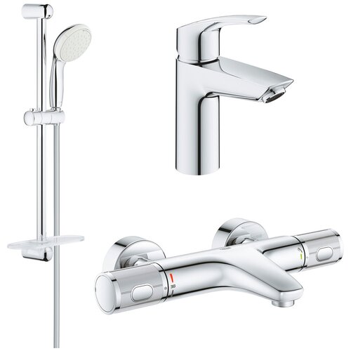 Комплект для ванной с термостатом Grohe Eurosmart Grohtherm 1000 Performance 34779-32467