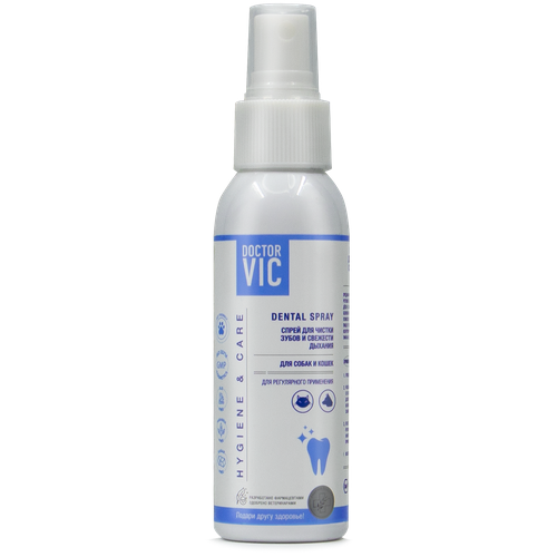 Doctor VIC Спрей для чистки зубов и свежести дыхания для собак и кошек, 100 мл