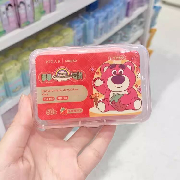 MINISO Дисней Стройбери Бир Фруктовый Вкус Стимулирующие Зубные Щетки Мягкие Гибкие Для Ухода За Полостью Рта Упаковка