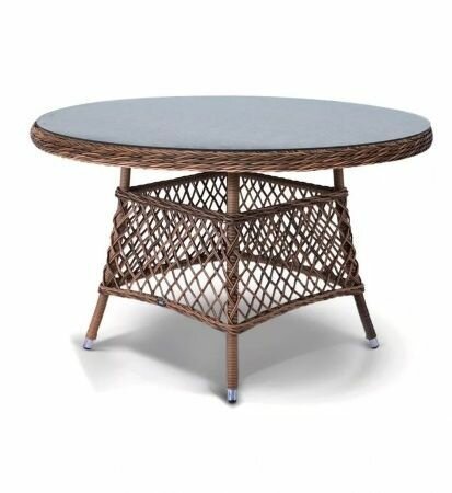 Плетеный круглый стол 4SIS «Эспрессо» 118 см коричневый
