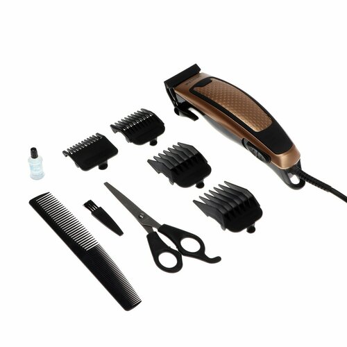 Машинка для стрижки Centek CT-2129 12 Вт 036912 мм нерж сталь от сети золотистая 214200₽