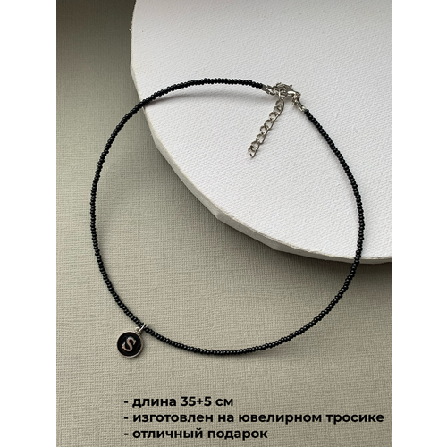 Чокер SIDORINA SOFIA ACCESSORIES, бисер, длина 35 см, черный