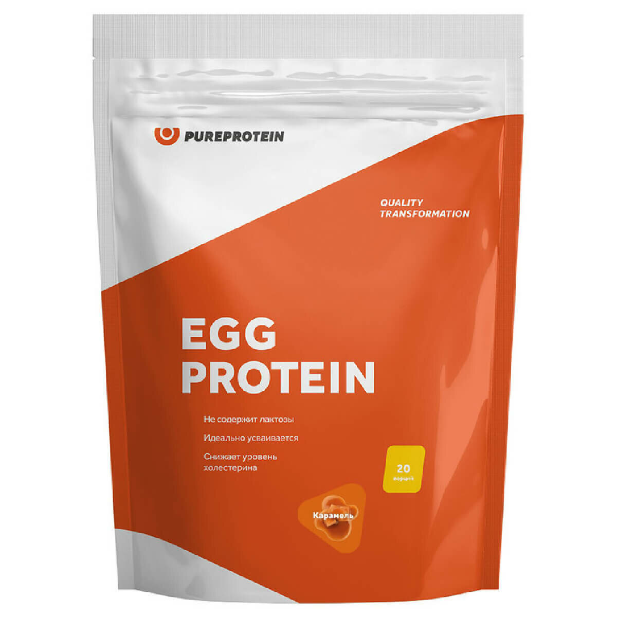 PureProtein Яичный протеин, вкус «Карамель», 600 г, Pure Protein