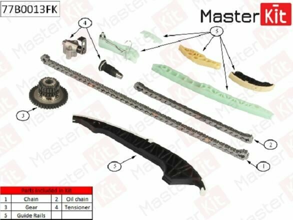 Комплект Цепи Грм MASTERKIT 77B0013FK