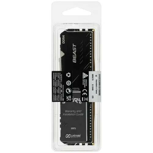 Память оперативная DDR4 Kingston CL16 32GB 3200MHz (KF432C16BBA/32) - фото №5