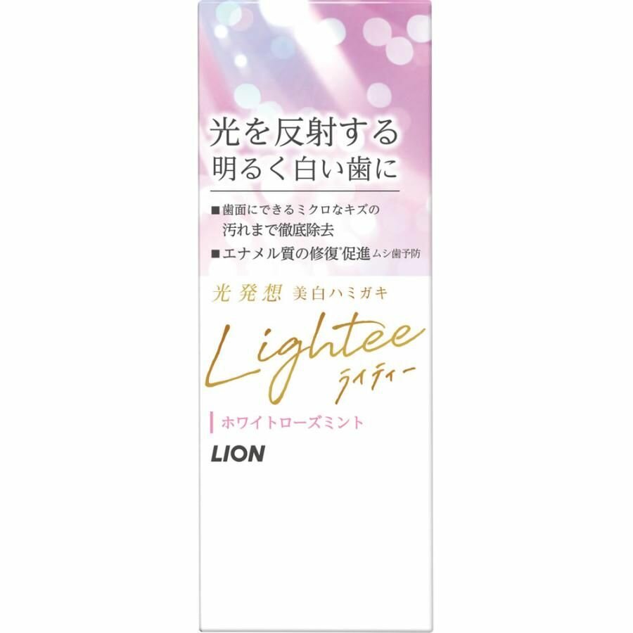 LION Зубная паста "Lightee" для восстановления белизны и красоты зубной эмали со вкусом мяты и розы 53 г, коробка