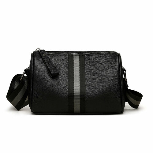 Сумка кросс-боди фактура гладкая серый черный 1505₽