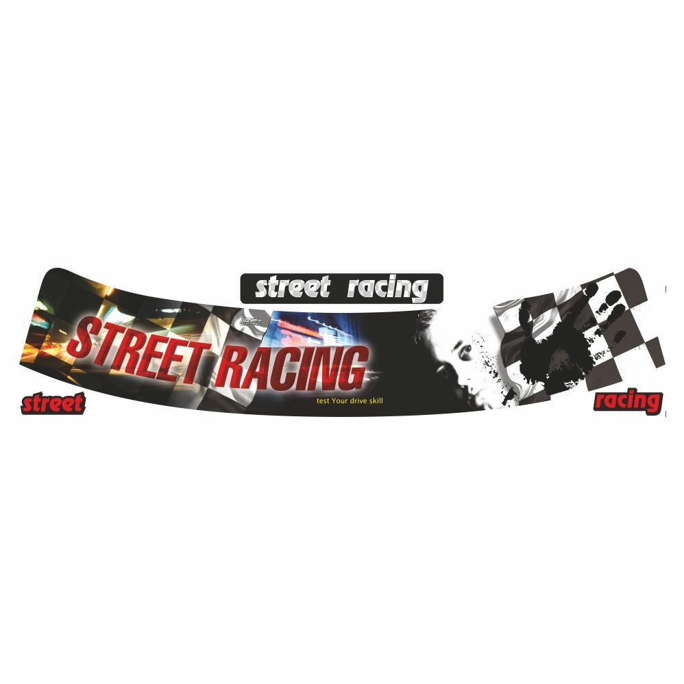 Полоса на лобовое стекло ВАЗ   2110  STREET RACING   1220х270мм  Арт рэйсинг