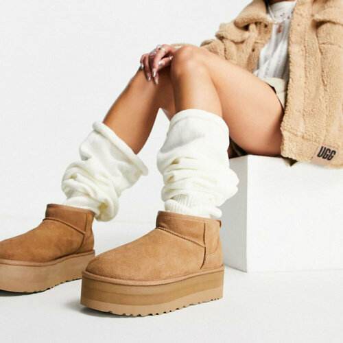 фото Угги ugg ugg classic ultra mini platform boot chestnut (w), размер 38 ru, каштановый