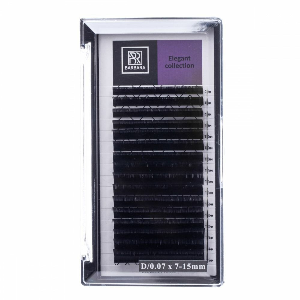 BARBARA Чёрные ресницы BARBARA "Elegant" MIX C+ 0.07 ,7-15 mm - 16 линий