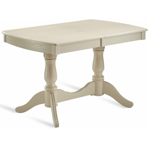 Стол кухонный деревянный раздвижной Брэйт 120(160)х80 Cлоновая кость