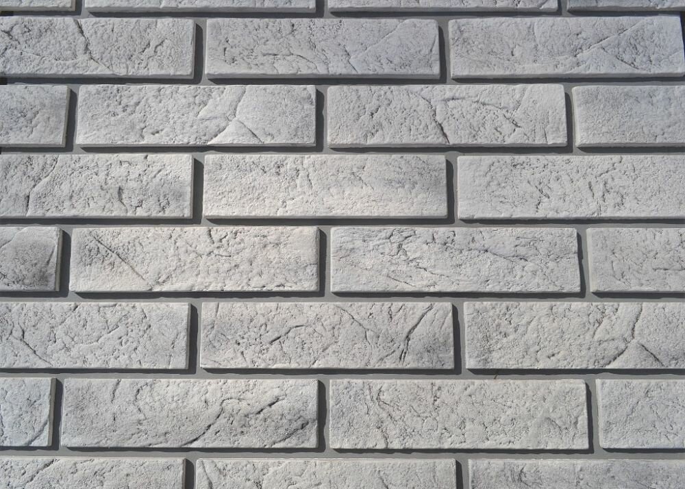 Декоративный Кирпич Русский Камень Старый Белая Скала Артикул 08.24 Ш24.2хВ6.2хТ0.9 см 1м2.