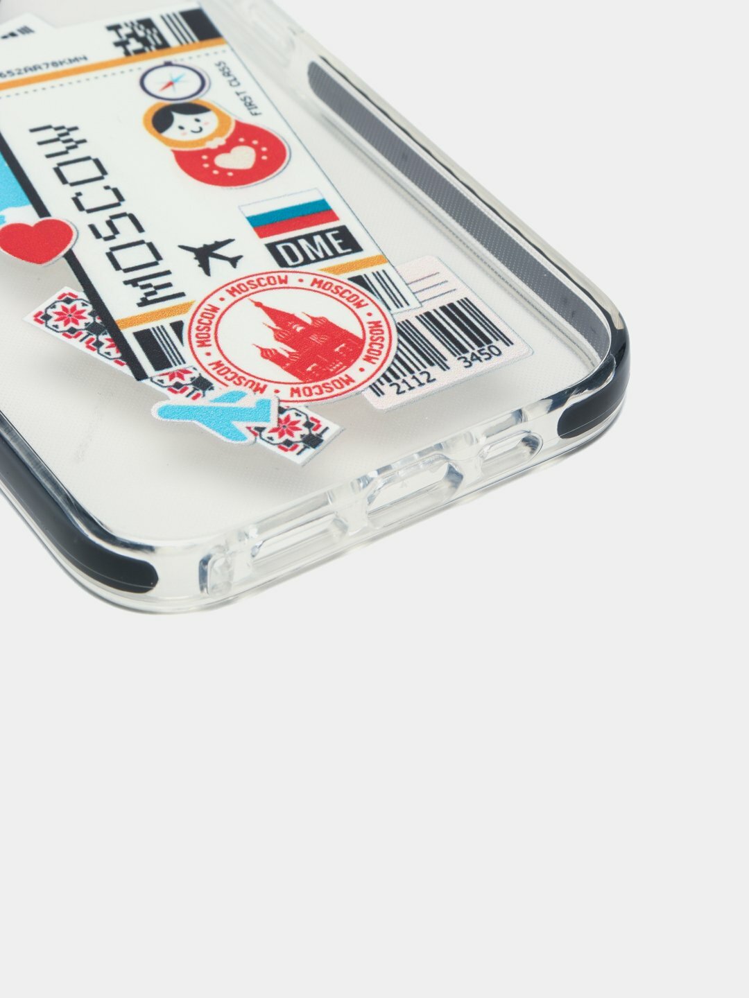 Чехол для iPhone 13, силиконовый, с усиленными краями, с принтом Москва, уникальный дизайн — фото 1