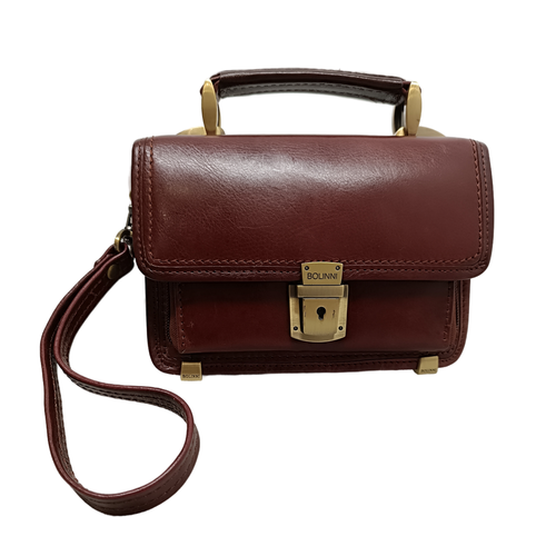 Сумка барсетка Bolinni, фактура гладкая, бордовый