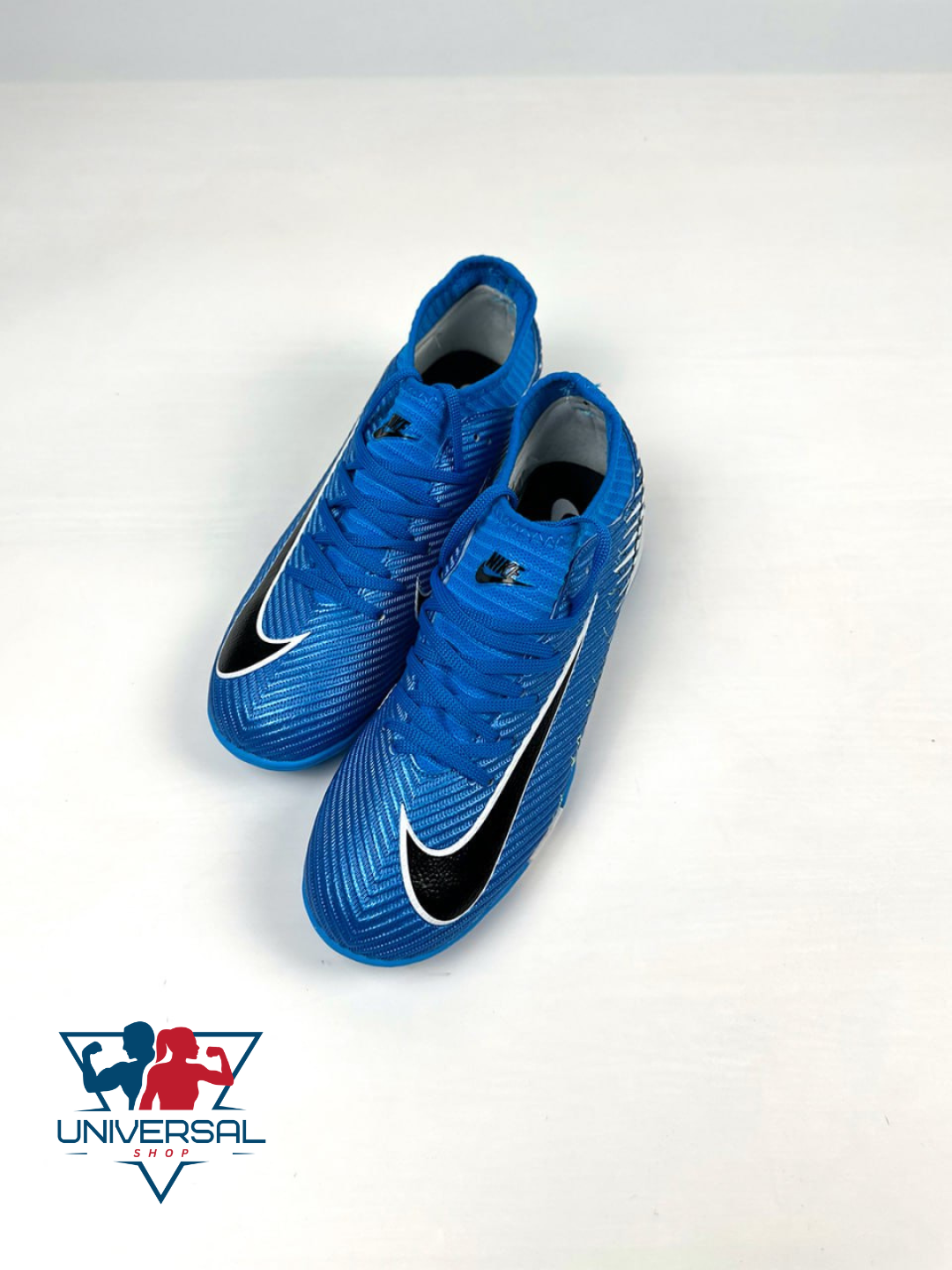 Бутсы NIKE, размер 41, синий/черный