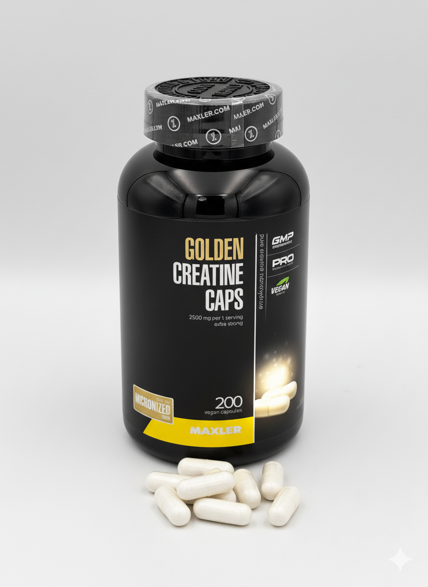 Maxler Golden Creatine caps 200 caps, креатин в капсулах для мыщц и силы