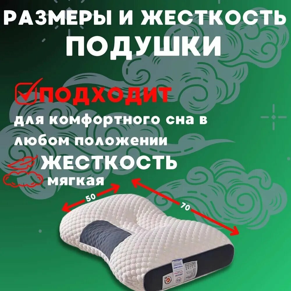 Картинки Xiaomi Ортопедическая подушка 50x70см, высота 10 см