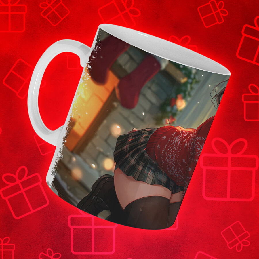 Кружка Аниме, керамическая, яркий принт, для поклонников аниме — фото 1